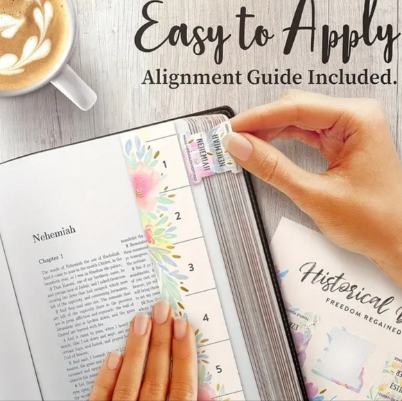 (75) piece Large floral bible tabs - Picture 1 of 3